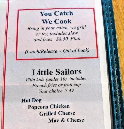 Villa Marine Bar & Grill Menu image 1